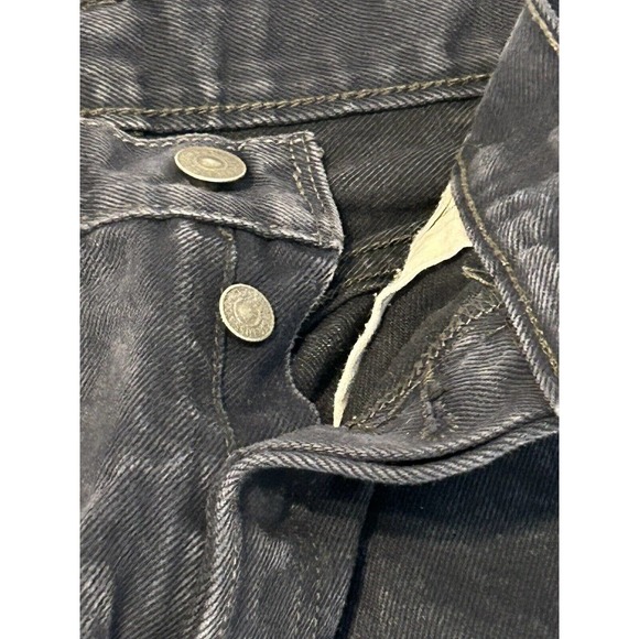 Levis 501 Jeans Mens Size 34 X 34 Black Label Straight Leg Dark Blue 32 X 31 1/2 - Picture 2 of 16